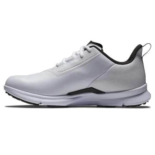 FootJoy FJ Fuel Golf Shoe White/White/Black 9.5 | Waterproof, Lightweight & Stable thumbnail 3