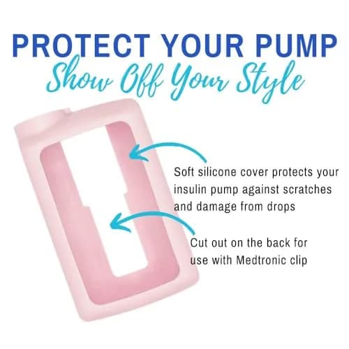 Sugar Medical Medtronic Silicone Protective Insulin Pump Cover Light Pink | Protects from Drops & Falls thumbnail 3