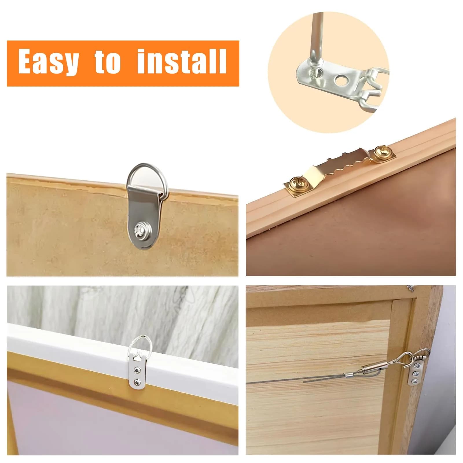 Dianrui 353PCS Picture Hanging Kit with Screws & Level | Stainless Steel Hardware Assortment - view 3