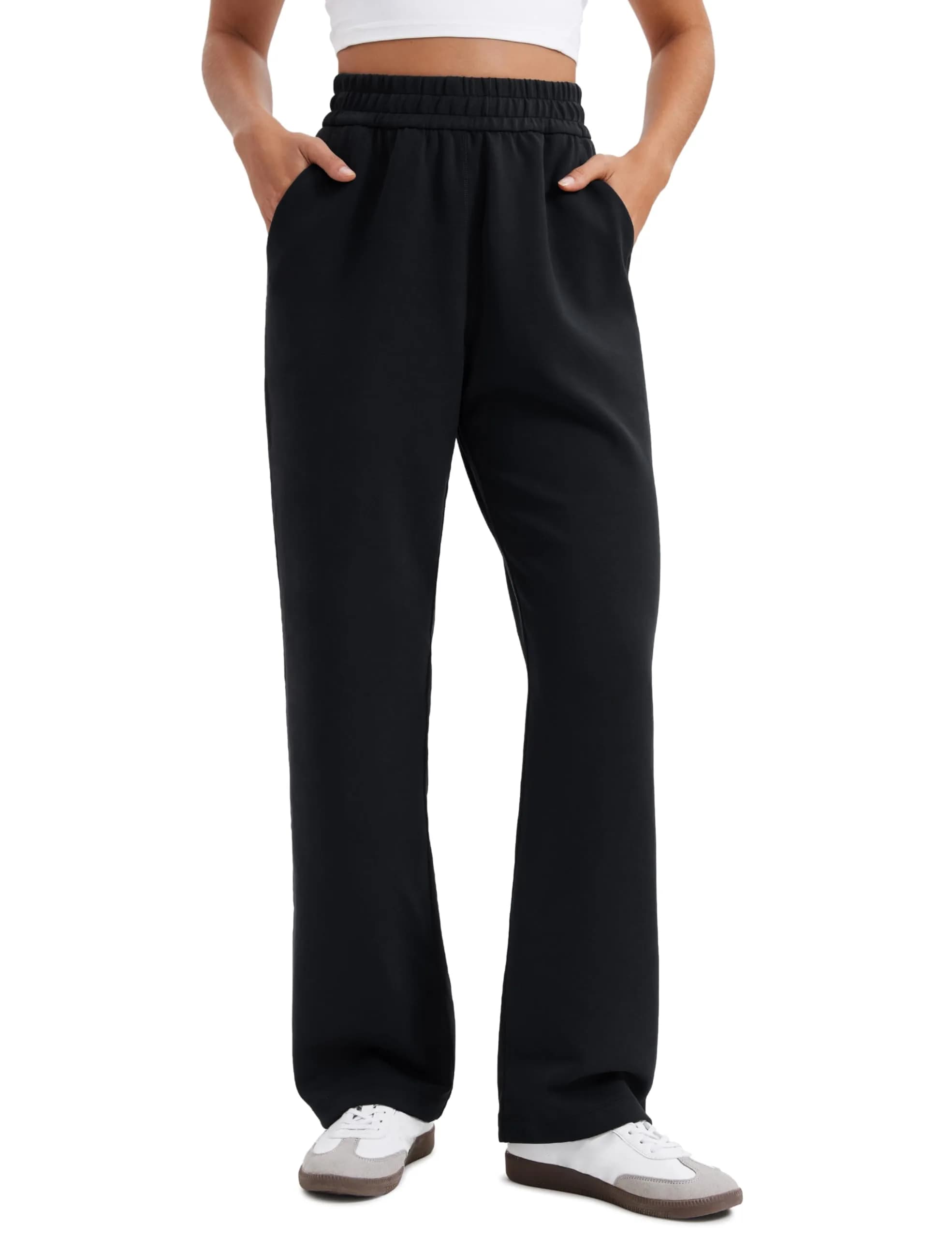 CRZ YOGA SoftAura Sweatpants 30" Black | Ultra-Soft Modal Blend for Casual Comfort