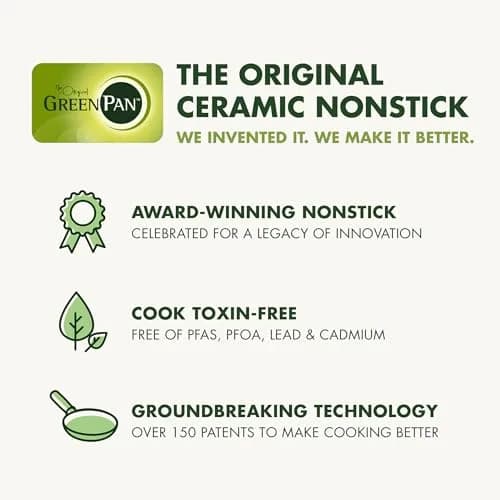 GreenPan Dover 10-inch (25 cm) Frying Pan Skillet | Sear, Sauté, Fry Eggs, Omelets thumbnail 4