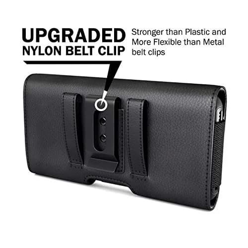 BOMEA Leather Holster for iPhone 17 Pro 16 16e 15 14 13 12 11 XR Xs Cell Phone Case | Magnetic Closure & Belt Clip thumbnail 4