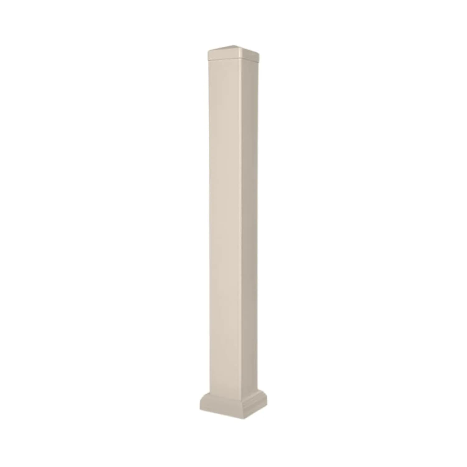 Weatherables Vinyl Railing Posts 54 in. Height Khaki | Vinyl Post Kit for Decking - main product image