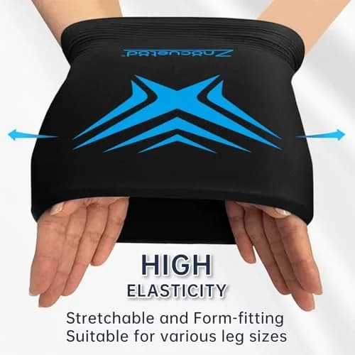ZNÖCUETÖD Knee Ice Pack Wrap Extended Compression Sleeve 27cm (10.6 inch) | Reusable Gel Cold Therapy for Pain Relief thumbnail 3
