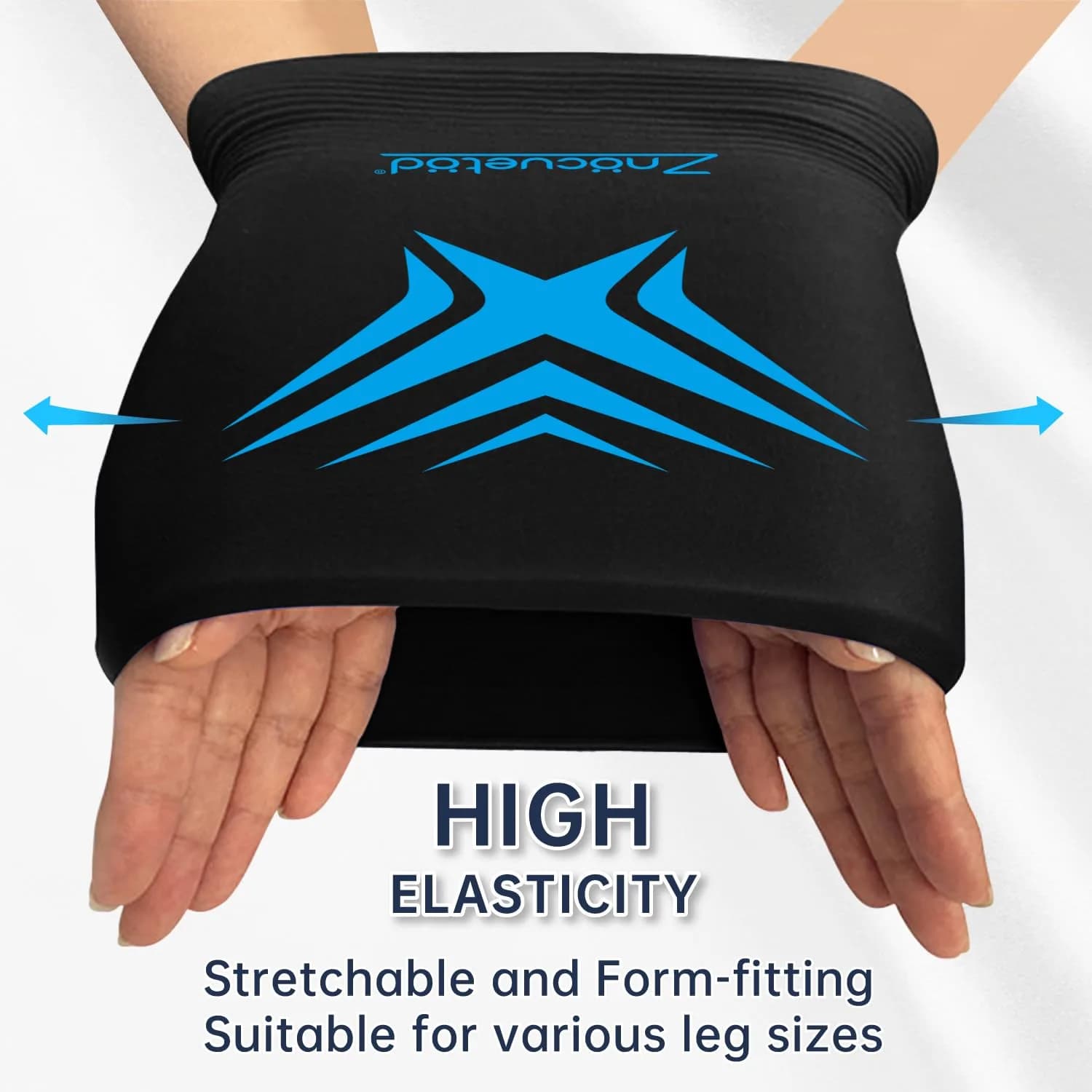 ZNÖCUETÖD Knee Ice Pack Wrap Extended Compression Sleeve 27cm (10.6 inch) | Reusable Gel Cold Therapy for Pain Relief - view 3