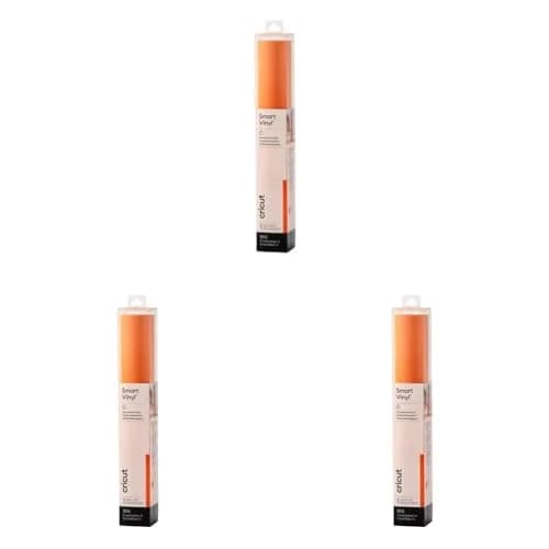 Cricut Smart Permanent Vinyl, Orange - 3-Pack of 3ft Rolls (33cm x 0.9m) | Matless Cutting for Maker 3 & Explore 3 thumbnail 1
