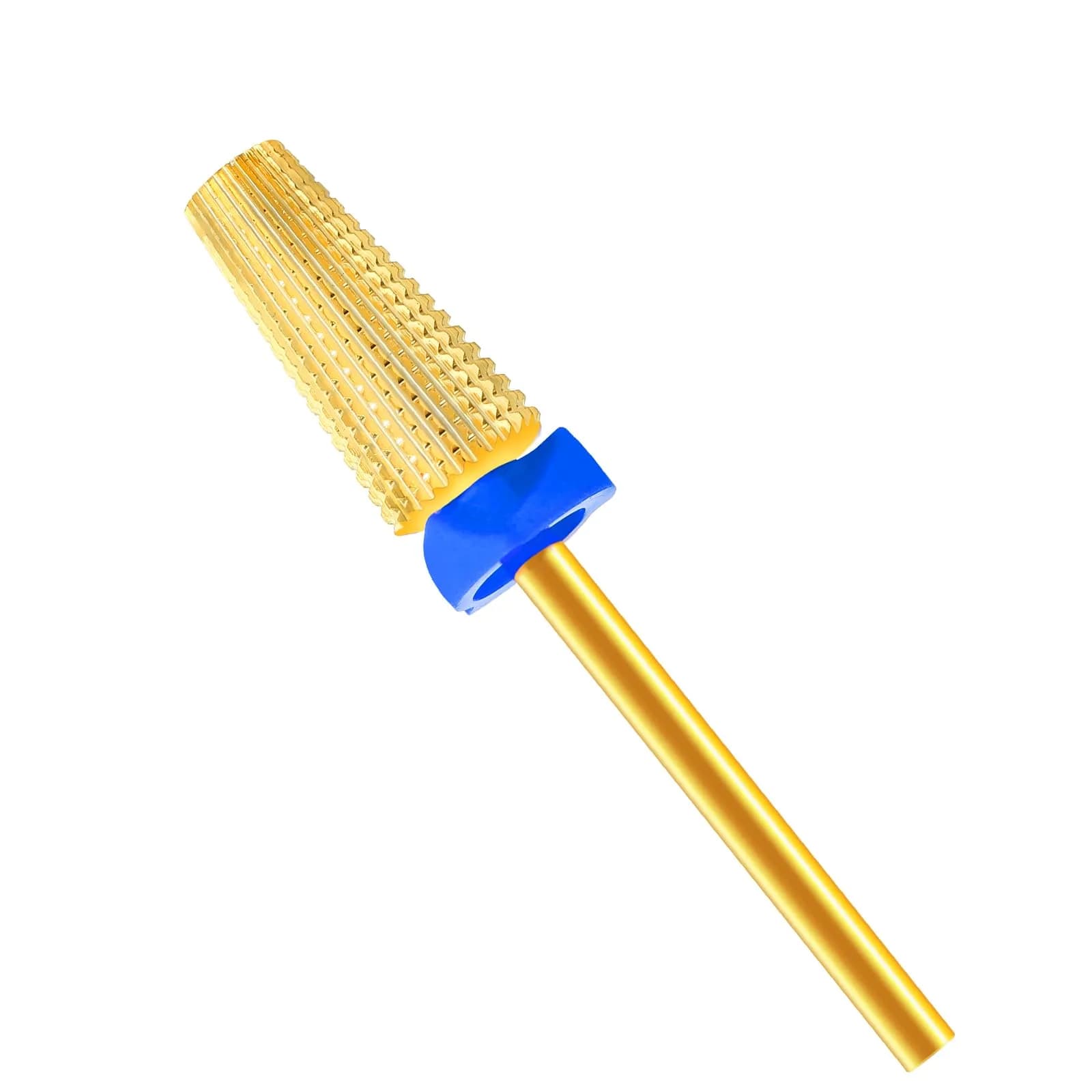 SQULIGT 5-in-1 Tungsten Carbide Nail Drill Bit Fine Golden | Professional Acrylic Gel Remover — Medium-M / Gold