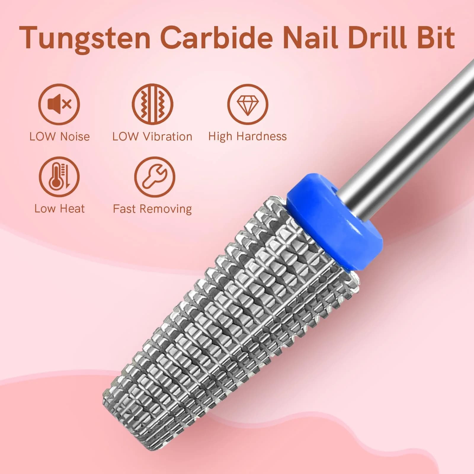 SQULIGT 5 in 1 Tungsten Carbide Nail Drill Bit Medium Grit | Professional Efile Bit for Acrylic Gel Removal - view 5