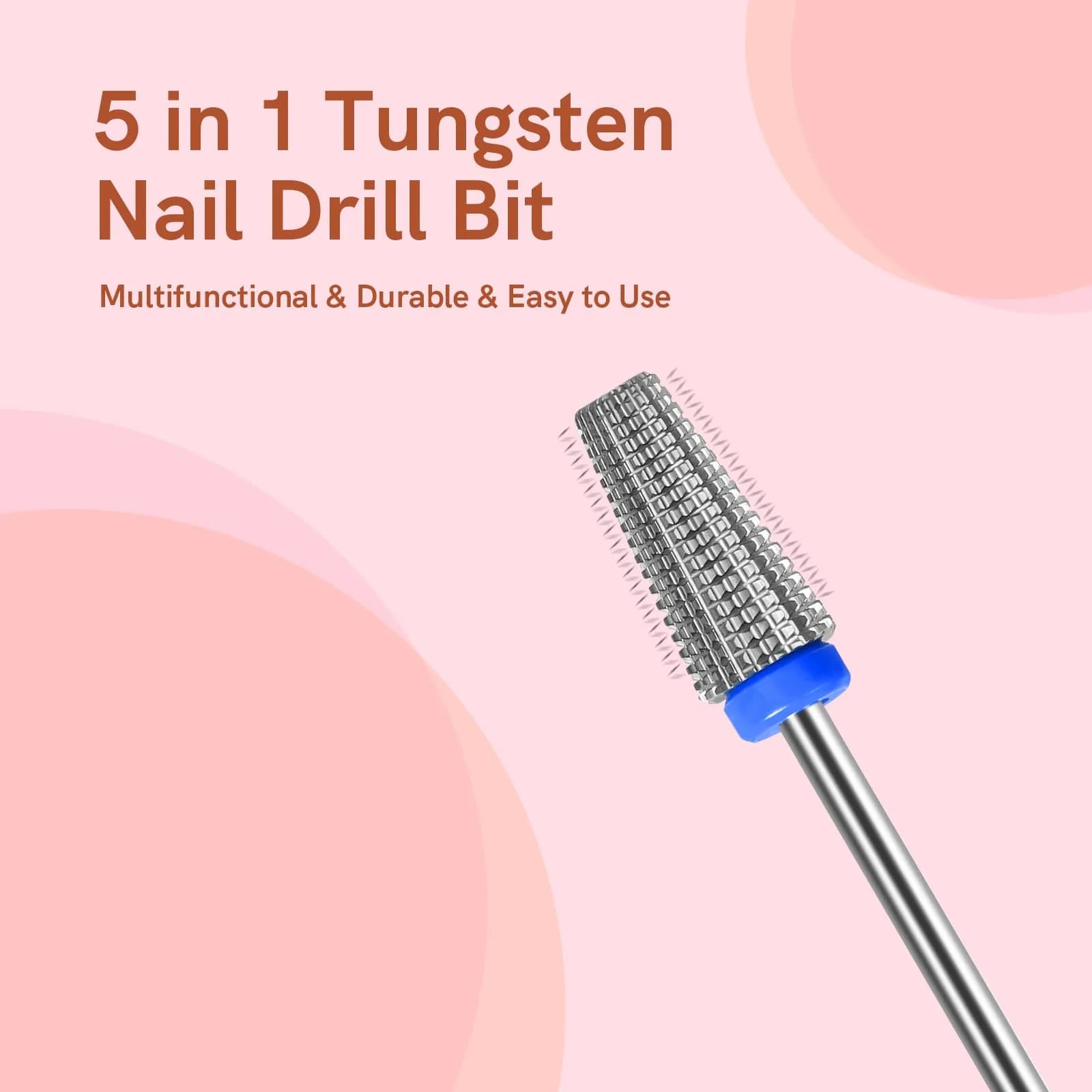 SQULIGT 5 in 1 Tungsten Carbide Nail Drill Bit Medium Grit | Professional Efile Bit for Acrylic Gel Removal - view 7