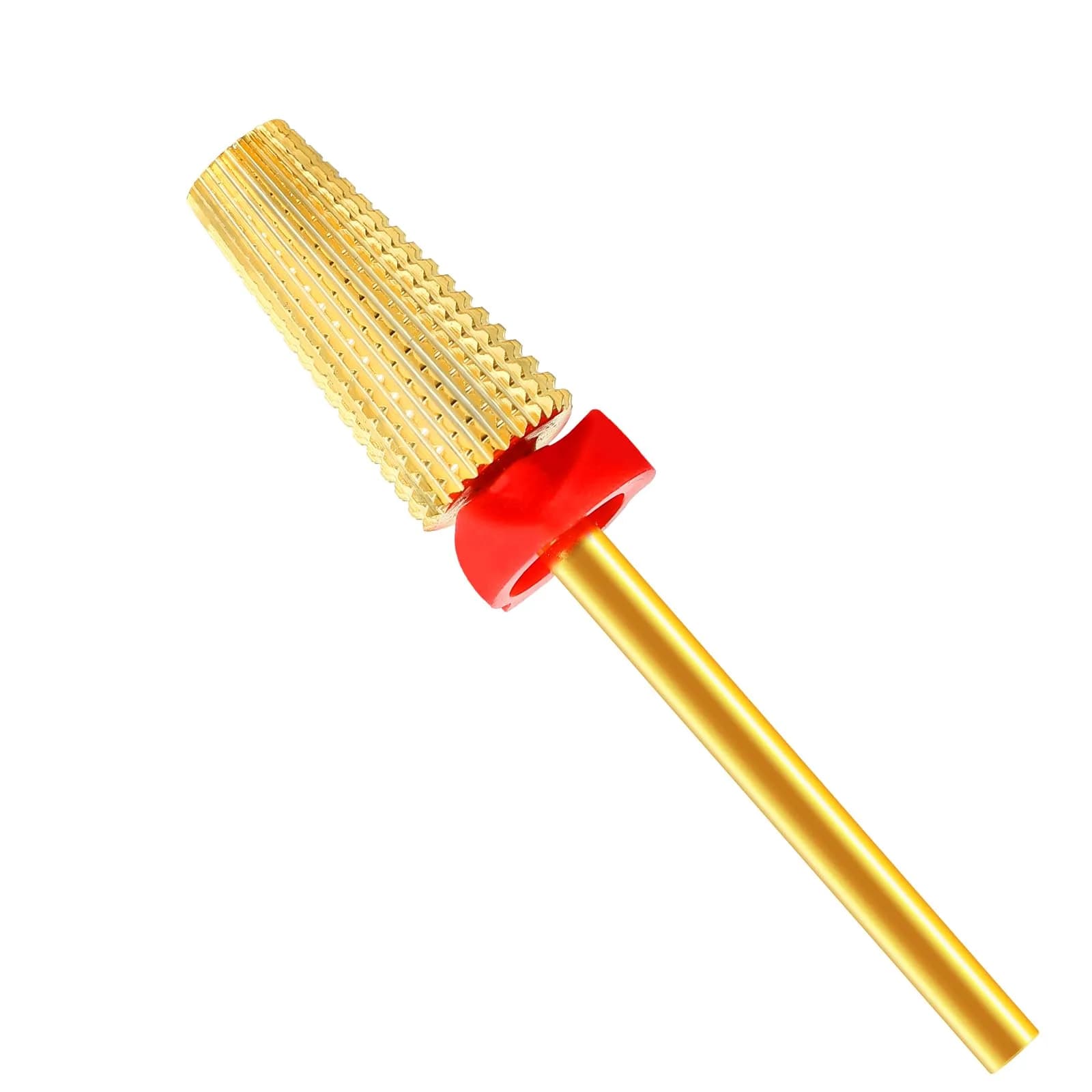 SQULIGT 5-in-1 Tungsten Carbide Nail Drill Bit Fine Golden | Professional Acrylic Gel Remover - main product image