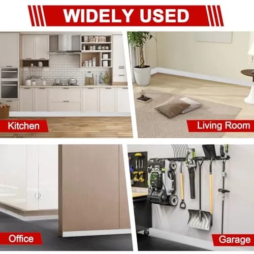 Storystore Flexible Self-Adhesive Rubber Baseboard Trim 10.16 cm x 12.19 m (4 Inch x 40 Feet) | Peel and Stick Wall Molding thumbnail 6