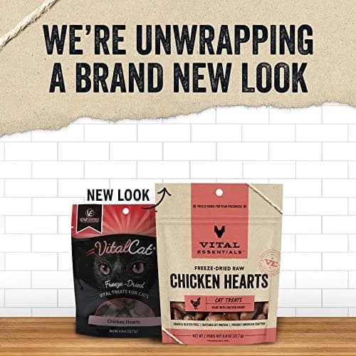 Vital Essentials Freeze Dried Chicken Hearts Cat Treats 0.8 oz (Pack of 6) | Single Ingredient Protein Boost thumbnail 3