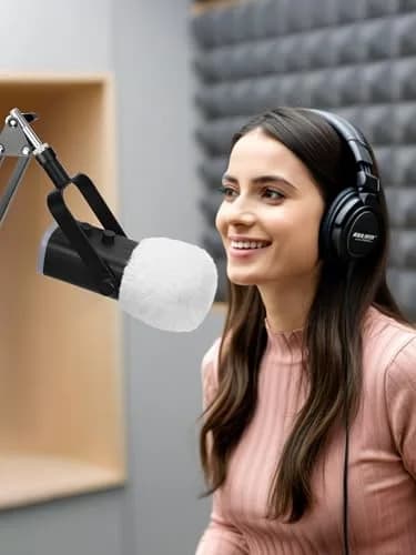 YOUSHARES White Furry Microphone Windscreen for Blue Yeti & More USB Mics | Noise Reduction & Durability thumbnail 7