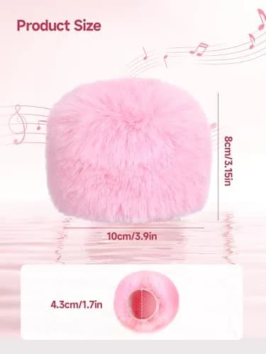 YOUSHARES Pink Furry Microphone Windscreen for Blue Yeti & USB Mics | 5cm (1.97in) Diameter thumbnail 4