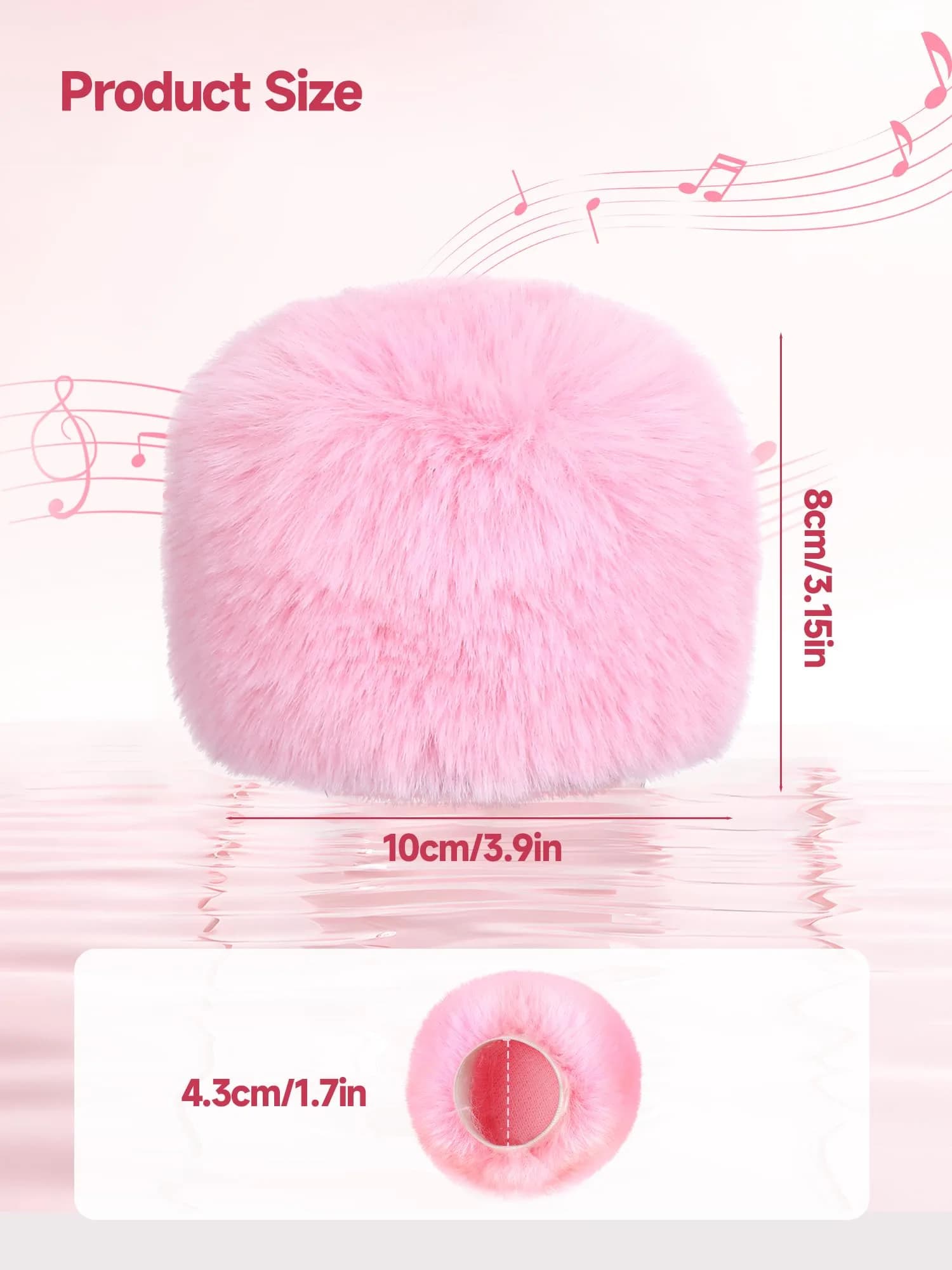 YOUSHARES Pink Furry Microphone Windscreen for Blue Yeti & USB Mics | 5cm (1.97in) Diameter - view 4