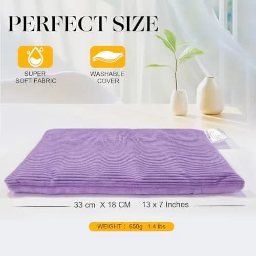 uncn Microwavable Heating Pad with Washable Cover Flaxseed Microwave Heat Pack 680 g (1.4 lb) | Soothing Moist Warmth for Relaxation thumbnail 5
