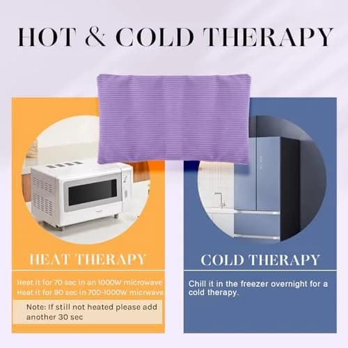 uncn Microwavable Heating Pad with Washable Cover Flaxseed Microwave Heat Pack 680 g (1.4 lb) | Soothing Moist Warmth for Relaxation thumbnail 7