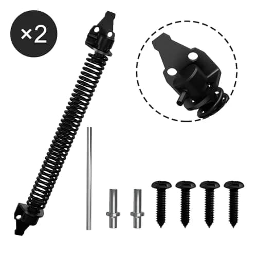 SKYSEN 14 Inch Black Self-Closing Fence Gate Spring (2-Pack) | Heavy Duty Carbon Steel for Wooden & Vinyl Gates thumbnail 2