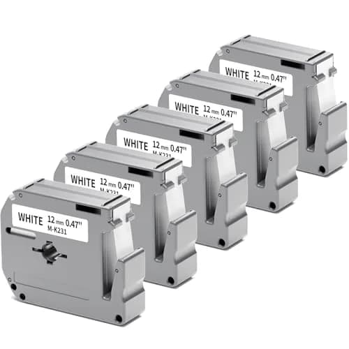 Labelife MK231 Label Tape 12mm White | Indoor Durable Non-Laminated Tape (70-120 chars) thumbnail 1