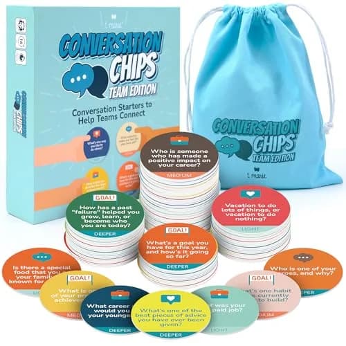 T MARIE Team Building Chips Game - 200 Prompts for Work & Employees | 100 Double-Sided Cards thumbnail 1
