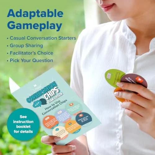 T MARIE Team Building Chips Game - 200 Prompts for Work & Employees | 100 Double-Sided Cards thumbnail 3