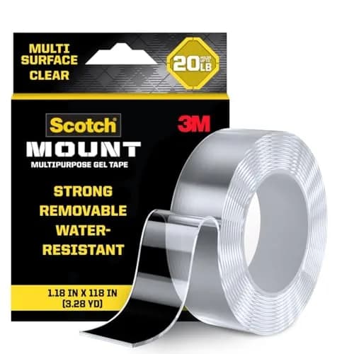 Scotch-Mount Multi-Purpose Gel Mounting Tape, Clear, 1 Roll | Heavy Duty Removable Adhesive thumbnail 1
