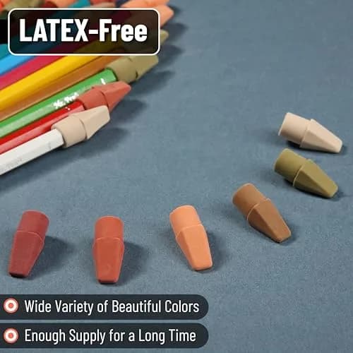 Mr. Pen Pencil Eraser Toppers, 120 Pack, Autumn Earth Colors | Bulk Pack Eraser thumbnail 4