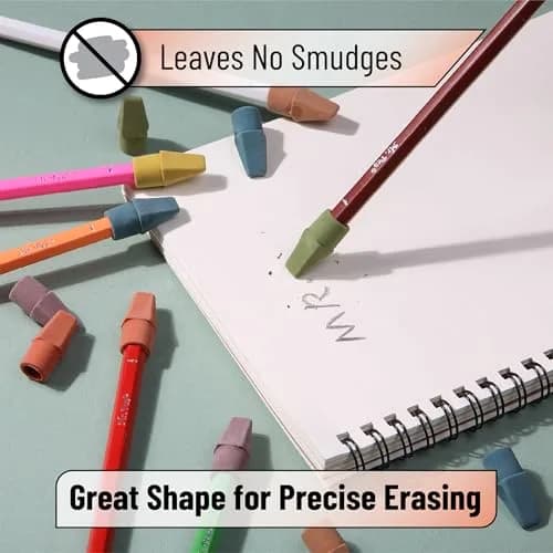 Mr. Pen Pencil Top Erasers, 120 Pack, Folk Festival Colors | Latex-Free & Smudge-Free Erasing thumbnail 5