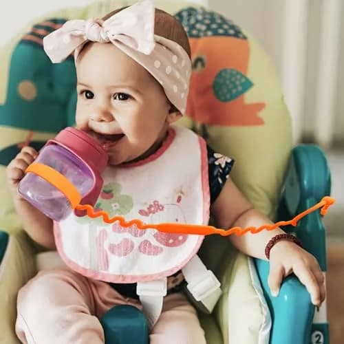 Yunaeduo Silicone Toy Straps for Baby, 5 Pack | Adjustable, BPA-Free, Heat-Resistant Toy Holder for Stroller, High Chair, Sippy Cups thumbnail 2