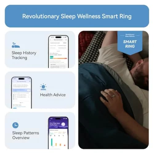 RingConn Gen 2 Smart Ring Titanium Sleep Apnea Monitoring Silver Size 10 | Advanced Health Tracking thumbnail 4