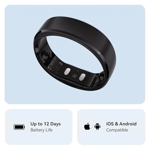 RingConn Gen 2 Smart Ring Black Size 14 | Sleep Apnea Monitoring with 12-Day Battery thumbnail 7
