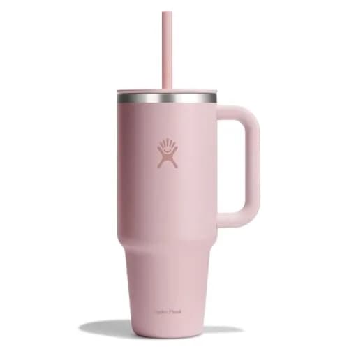 Hydro Flask Travel Tumbler with Handle, Lid and Straw - 1183 ml (40 Oz) Tonal Trillium Pink | Insulated Stainless Steel thumbnail 1