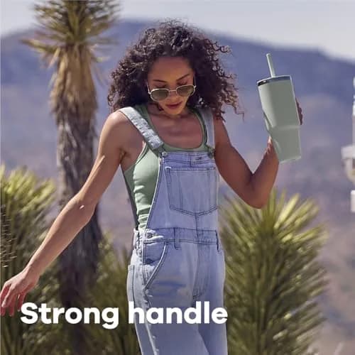 Hydro Flask Travel Tumbler with Handle, Lid and Straw - 1183 ml (40 Oz) Tonal Trillium Pink | Insulated Stainless Steel thumbnail 7