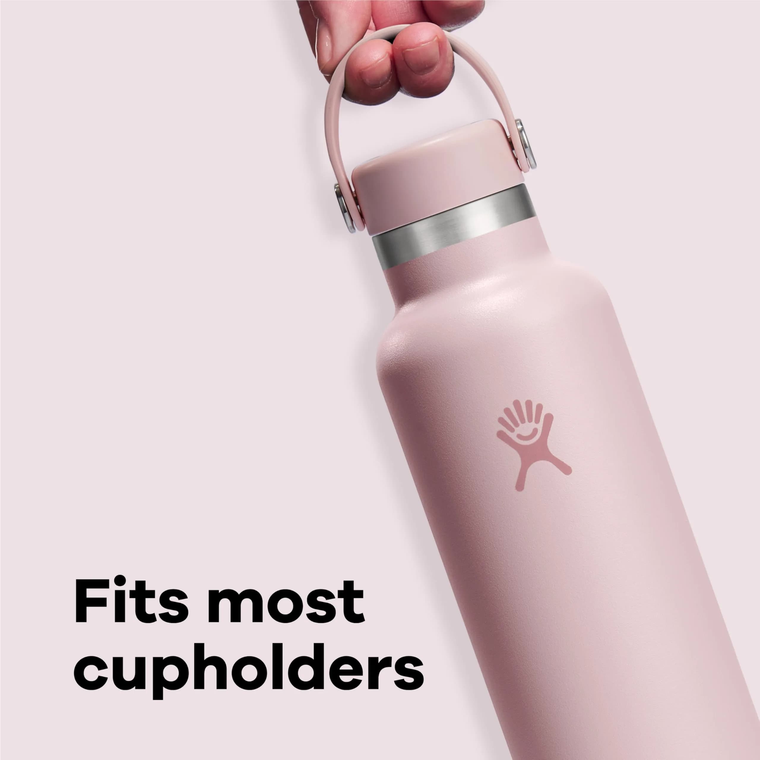 Hydro Flask Standard Mouth 21 oz Water Bottle in Reef Pink - Insulated Stainless Steel, Leakproof - view 4