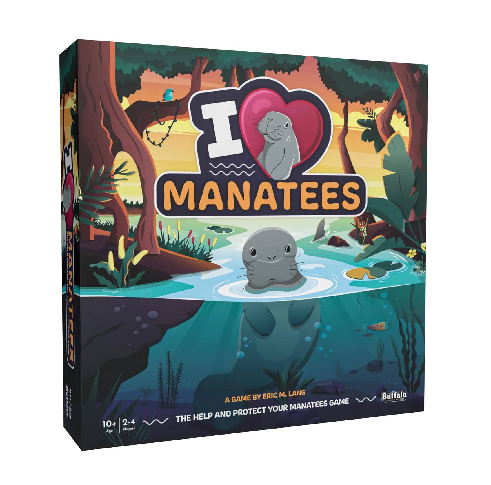 Buffalo Games I Heart Manatees Board Game Strategy | Ages 10+ | Multicolor 10.5x10.5x2 in - main product image