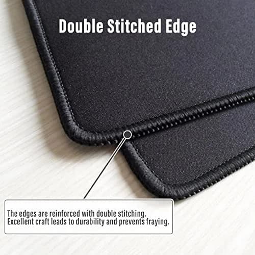 Ovenbird Large Gaming Mouse Pad with Stitched Edges, Topographic Map Topo Mousepad Gaming, Extended XL Large Mousepad with Anti-Slip Base, Cool Mouse Pads for Desk, 80 cm x 30 cm (31.5 x 11.8 in), Black thumbnail 4