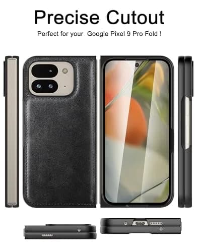 Foluu Cellular Phone Case for Google Pixel 9 Pro Fold 2024 | Slim Leather & Hard PC Shell thumbnail 5