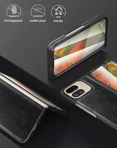 Foluu Cellular Phone Case for Google Pixel 9 Pro Fold 2024 | Slim Leather & Hard PC Shell thumbnail 7