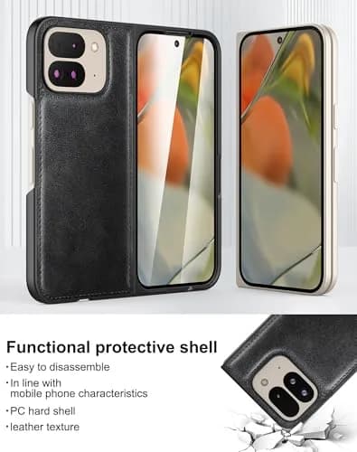 Foluu Cellular Phone Case for Google Pixel 9 Pro Fold 2024 | Slim Leather & Hard PC Shell thumbnail 8