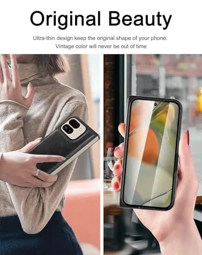 Foluu Cellular Phone Case for Google Pixel 9 Pro Fold 2024 | Slim Leather & Hard PC Shell thumbnail 9