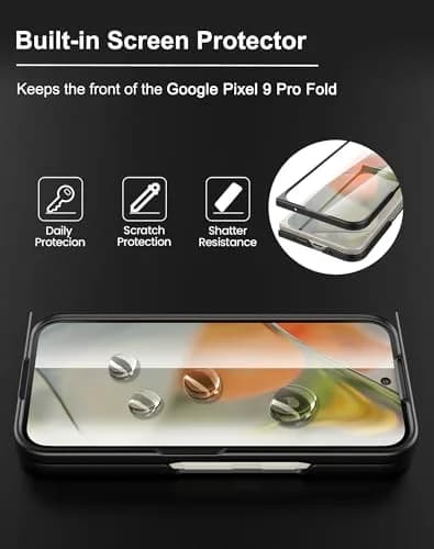 Foluu Cellular Phone Case for Google Pixel 9 Pro Fold 2024 | Slim Leather & Hard PC Shell thumbnail 2