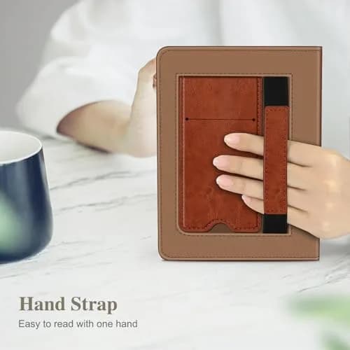 Fintie Case for Kindle Paperwhite 12th/11th Gen & Colorsoft 7"/6.8" | Vintage Brown PU Leather Stand Cover with Card Slot & Auto Sleep/Wake thumbnail 7