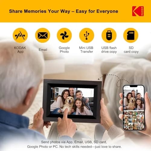 KODAK 10.1 Inch WiFi Digital Picture Frame with 32GB Storage, 1280x800 IPS Touch Screen | Share Moments Instantly thumbnail 6