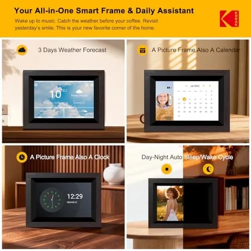 KODAK 10.1 Inch WiFi Digital Picture Frame with 32GB Storage, 1280x800 IPS Touch Screen | Share Moments Instantly thumbnail 7