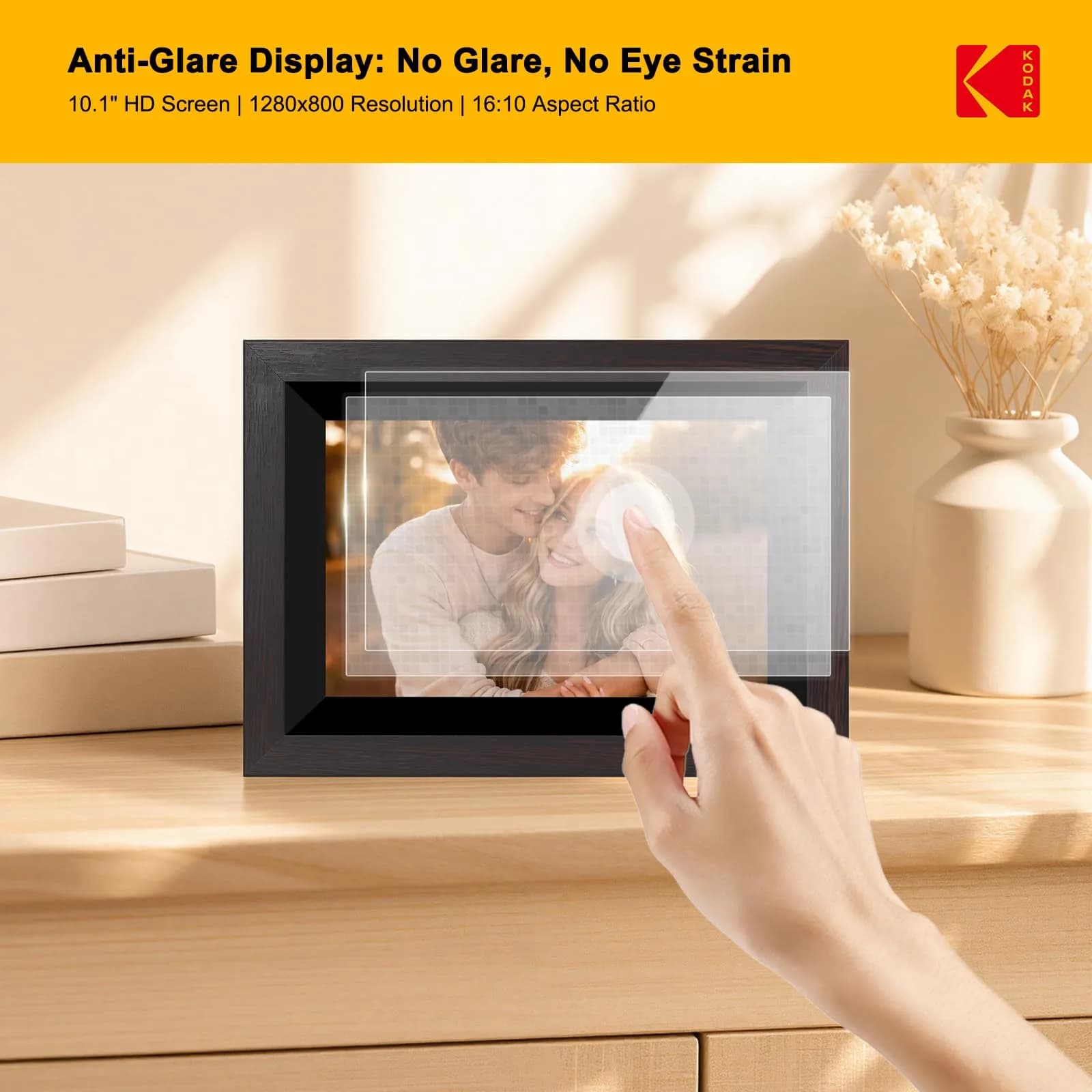 KODAK 10.1 Inch WiFi Digital Picture Frame with 32GB Storage, 1280x800 IPS Touch Screen | Share Moments Instantly - view 4
