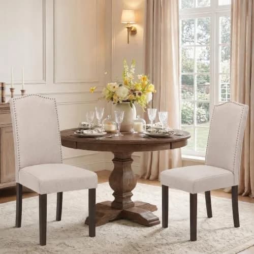 SNUGWAY Upholstered Dining Chair Modern Parsons Set of 6 | Elegant & Comfortable thumbnail 6