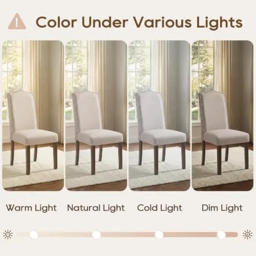 SNUGWAY Upholstered Dining Chair Modern Parsons Set of 6 | Elegant & Comfortable thumbnail 8