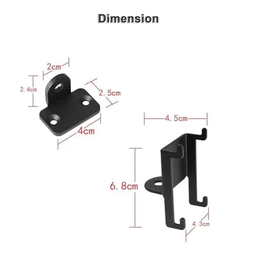 EUGOOCX 2 Pack Wall Mount Brackets for Bose Virtually Invisible 300 Wireless Surround Speakers, Black | Adjustable Metal Mounts thumbnail 6