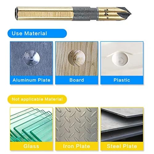 DKIBBITH Countersink Drill Bit Set 3/8" | Precise 82° High-Speed Steel Bits for Wood, Metal & Plastic thumbnail 4