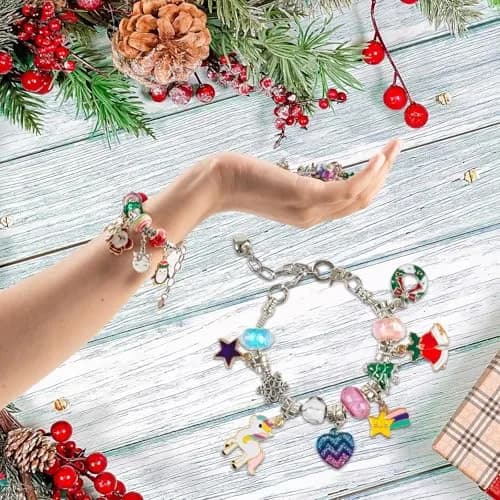 OuMuaMua Christmas Bracelets Advent Calendar 2026 | Kids & Adults Holiday Jewelry thumbnail 7